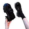 Sapatos femininos para combinar com saias, novidade outono 2026 estilo francês salto grosso mocassins baixos, sapatos Mary Jane, sapatos pequenos de couro versáteis