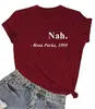 Camiseta Rosa Parks 1955 Personalidade Letras Inglesas Rua Europeia e Americana Amazon