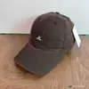 Gorra de Béisbol Estilo Retro Americano Dad Hat Lavada Visera Suave Bordado de Letra Pequeña Casual Versátil Accesorio Streetwear para Pareja