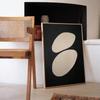 Pintura Decorativa Estilo Wabi-Sabi Blanco y Negro para Pared de Fondo de Sofá de Sala de Estar, Arte de Pared para Entrada, Pintura de Panel para Pasillo, Casa de Huéspedes Estilo Wabi-Sabi