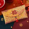 Sobre Rojo de Tela Brocada Bordada de Alta Gama Bolsa Roja de Diez Mil Yuan Palabras de Buena Suerte y Bendición Sobre Rojo Universal