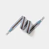 Bolso cruzado de un solo hombro universal, moderno y versátil, con correas anchas de cinta de color contrastante, similar a los estilos de grandes marcas, con correas intercambiables