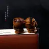 Madeira de Jujuba Fulminada Escultura Desenho Animado Pingente Zhong Kui Colar DIY Ornamento Pingente de Bolsa de Chave Acessórios de Ornamentos Taoístas