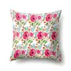 Funda de Almohada de Poliéster Decoración de Plantas Hogar Estampada Cojín Lumbar de Coche Funda de Cojín para Sofá Mesita de Noche QTA10
