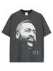 Camiseta Estampada Simple de James Harden Transfronteriza Estilo Americano Retro Vintage Holgada Peso Pesado Casual Manga Corta Ins Trendy