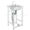 Lavatório Acionado por Pedal com Torneira de Água Quente e Fria Nova Engenharia Espessado Reforçado Cozinha Banheiro 201