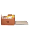 Bolsa de fieltro con diseño de oso de dibujos animados para maletero de coche para artículos varios, caja de almacenamiento grande plegable para aperitivos y organización