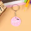 Chaveiro de Borracha Macia em PVC Cartoon Cruzado Criativo Fofo Silicone Pingente de Chaveiro de Carro Pequeno Presente