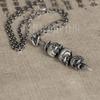 Dark Dream S925 Sterling Silver Sword Wear Skull Pendant Design Original Pingente de Jóias Atacado