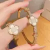 Conjunto de Pulseira e Anel Flor de Concha da Sorte, Cobre Galvanizado, Estilo Fresco e Doce