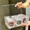 Caja de Almacenamiento de Escritorio Tipo Cajón Acrílico Transparente Exhibidor de Insignias Estante de Almacenamiento de Mijo Caja Periférica Vertical para Tarjetas
