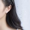 Pendientes Coreanos de Plata de Ley Zircón Estrella de Seis Puntas Clip para Oreja Celebridad de Internet Versátil Moda Clip para Oreja Pendiente de Mujer Tendencia