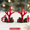 Pasador Pequeño de Astas de Reno Navideño para Mujer, Pinza para el Pelo Navideña de Disfraz, Pinza Lateral de Reno Estilo Bosque para Otoño e Invierno