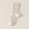Calcetines para Mujer Estilo Japonés Otoño e Invierno Nuevos Calcetines de Media Caña de Lunares para Mujer Venta al por Mayor Versátiles Calcetines Holgados con Puño de Burbuja de Algodón