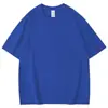 Camiseta de Algodão Puro de Manga Curta para Homem, Estilo Fino de Verão, Corte Solto, Peça Superior Branca Pura de Manga Meia-Manga Pesada, Tendência Casual de Manga Meia-Manga
