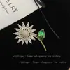Broche de Diamantes Completo, Lujo Ligero, Flor Vintage, Mariposa y Espiga de Trigo, Broche de Alta Calidad, Broche de Nicho de Gama Alta