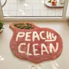 Alfombra de Felpa Divertida con Forma de Durazno, Tapete de Baño Absorbente y Antideslizante, Felpudo Decorativo para Dormitorio, Alfombrilla de Piso para Baño, un Gran Accesorio para el Hogar
