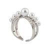 Anillo Ajustable de Plata S925 con Perla Shijia Retro Francés Luz Lujo Moda Elegante Diseño Nicho Anillo para Mujer