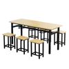 Taburete colgante, comedor comercial, mesa de comedor y silla, mesa de comedor dividida para 4 personas, taburete colgante para 6 personas, comedor escolar, combinación de restaurante, universidad
