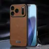 Funda magnética inalámbrica compatible con iPhone 18 Pro Max, Funda protectora de cuero retro para Samsung S26 Ultra