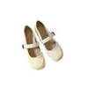 Sapatos Mary Jane elegantes de salto grosso com corte baixo estilo francês para mulheres, novos sapatos slip-on versáteis vintage para o verão e outono de 2026 para o trabalho
