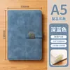 Cuaderno Espeso de Cuero A5 Encuadernado, Cuaderno de Negocios, Bloc de Notas B5, Cuaderno para Reuniones de Oficina, Personalizable con Logo
