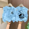 Chaleco Exterior de Algodón Puro Tie-Dye de Verano para Niños 2026 Nuevo Estilo Camiseta para Niños Top Elegante