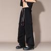 Moda Verão 2025 Casual Solto Calça Longa Masculina Básica Reta Cordão Estiloso Versátil Calça Cargo