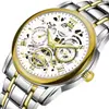 Reloj de Marca Suiza Dropshipping Impermeable Luminoso Hueco para Hombre Comercio Exterior Aliexpress Shopee Douyin Estilo Popular