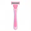 Envio Internacional de Aparelho de Barbear Rosa de Seis Lâminas para Mulheres, Depilador Especial para Partes Íntimas Femininas, Lâmina Portátil e Totalmente Lavável