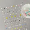 Adesivos Fofos para Unhas de Gato com Rosto Redondo 5D Gravados Linhas Tridimensionais em Gradiente Cabeça de Gato Adesivos de Unha DIY Modelo Hg