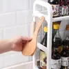 Presente de Cozinha Prateleira de Armazenamento de Dois Níveis Porta Hashi e Faca Prateleira de Temperos Ferramenta de Instalação Sem Furos
