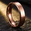 Anel Masculino de Aço Inoxidável Europeu e Americano Novo Estilo Simples com Borda Dupla Chanfrada 6mm, Popular no Japão e Coreia, Joias Atacado que Não Desbotam