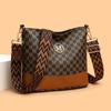 Novas Bolsas Femininas, Bolsas Femininas Estampadas de Alta Moda, Bolsas de Ombro Retrô Europeias e Americanas, Bolsas Transversais Versáteis de Grande Capacidade