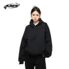 Sudadera con capucha Ares de Algodón Estilo Retro Americano Divertida Estampado de Caballo de Guerra Sudadera de Pareja Suelta para Hombres y Mujeres