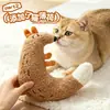 Juguetes para mascotas, artículos para gatos, juguete para gatos con plumas, hierba gatera, mordedor, juguete para aliviar el aburrimiento, juguetes de peluche con forma de ganso y zorro con sonido