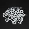 Letras brilhantes cromadas de 8 mm 26 letras em inglês de liga faça você mesmo pulseira chaveiro corrente acessórios para coleira de animais de estimação