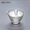 Estilo Japonês Mestre Kung Fu Copo Único Copo de Chá de Vidro Artesanal Pequeno Copo de Água Martelado Pintado de Dourado Taça de Vinho