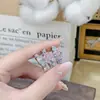 Nuevo Anillo Abierto de Flor de Cuatro Hojas con Diamante Rosa de Zirconio Esmaltado de Trébol de Cuatro Hojas Super Brillante Flor de Lujo Ligero Anillo para Dedo Índice para Mujeres