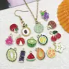 Série Frutas Gota de Óleo Acessórios para Joias DIY Pingente de Morango Cereja Pingente Pulseira Colar Liga Transfronteiriça Pingente