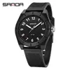 Reloj de Fiesta Estudiantil Sanda Examen Transmisión en Vivo Más Vendido Simple Versátil Unisex Luminoso Correa de Nylon Reloj Impermeable 50m