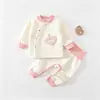 Conjunto de roupas de outono para bebê JQ Jingqi, conjunto de roupa íntima térmica para bebê outono e inverno, calça de outono para recém-nascido, pijama acolchoado separado para crianças