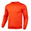 Nova blusa de moletom esportiva casual unissex para primavera e outono, blusa de moletom casual da moda, gola redonda de cor sólida, manga longa, pullover