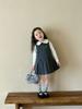 Ropa Nueva de Otoño para Niños 2025 Ropa para Niños Estilo Coreano Ropa para Niñas Estilo Preppy Color Puro Chaleco de Lana Falda Falda Plisada