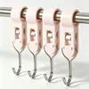 Clip Gancho para Tubo Clip de Cocina Sin Taladro Móvil Deslizante Tubo Plástico Fijo Estante para Toallas Barra Gancho Giratorio