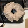 Estilo Coreano Elástico de Cabelo de Malha Suave com Pérolas para Mulheres Estilo Suave Acessórios de Cabelo de Fada Prendedor de Rabo de Cavalo Elástico de Cabelo Acessórios de Cabelo