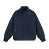 Ropa para Hombre Tangkez Estilo Americano Marca de Moda Chaqueta con Cuello Alto Nueva para Otoño Estilo Chico Duro Chaqueta Abrigo Ropa de Trabajo para Motocicleta