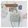 Bolsa de nicho de doble cara multiusos estilo japonés para mujer, linda y fresca, bolso de hombro para estudiante, bolso de mano versátil con diseño de oso +3 yuanes