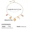 Taina Europea y Americana Transfronteriza Vacaciones en la Playa Concha Acero Inoxidable Collar para Mujer Estilo Marino Estrella de Mar Versátil Cadena para Clavícula Al por Mayor