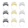 Diadema Fiesta de Año Nuevo 2026 Accesorios para Fotos Transfronterizos Diadema de Papel Decorativa Dorada Polvo Europeo y Americano Año Nuevo Cumpleaños